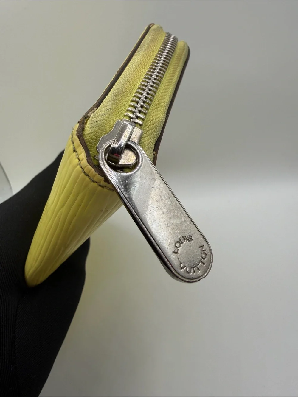 Louis Vuitton Yellow Epi Zippy Wallet